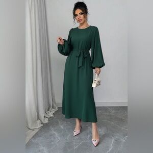 Elegant Dark Green Maxi Dress